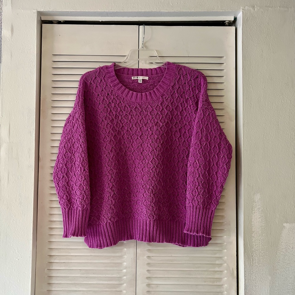 Seven7 Women's Purple Sweater